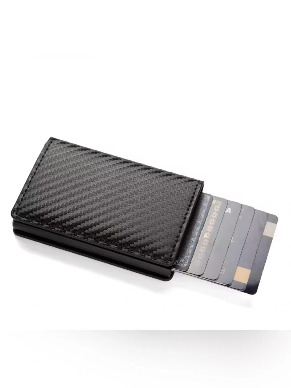Anti-theft RFID credit card holder minimalist wallet pocket slim vegan leather